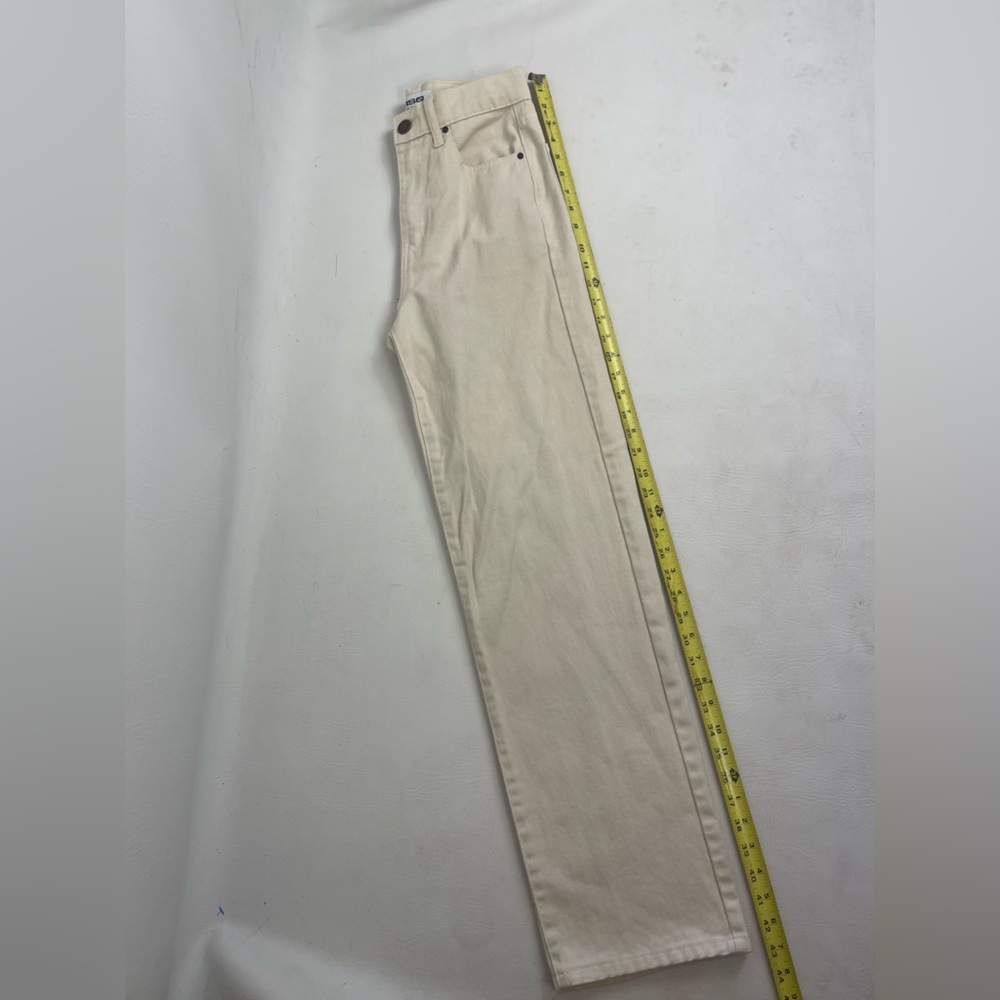 RSQ High Rise Relaxed Straight Leg Cream Jeans Size 25 - Picture 12 of 14